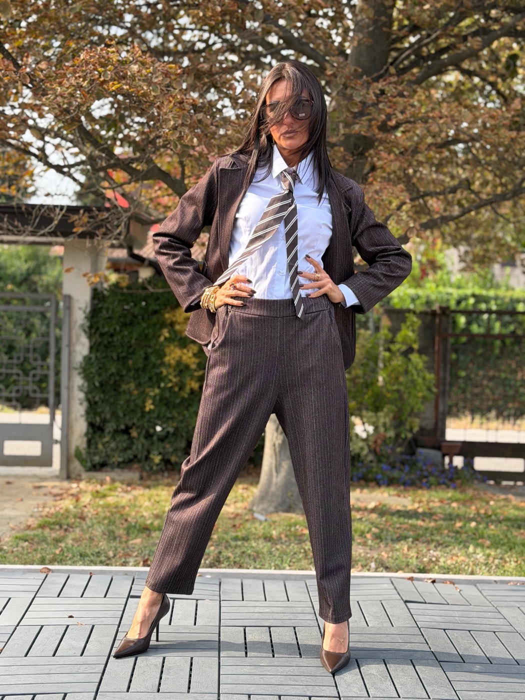 Pantalone gessato