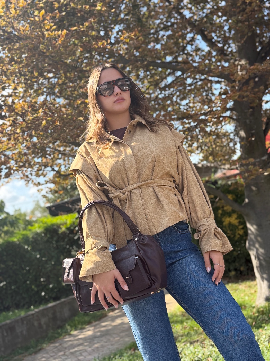 Anteprima 3 di Trench corto eco-daino