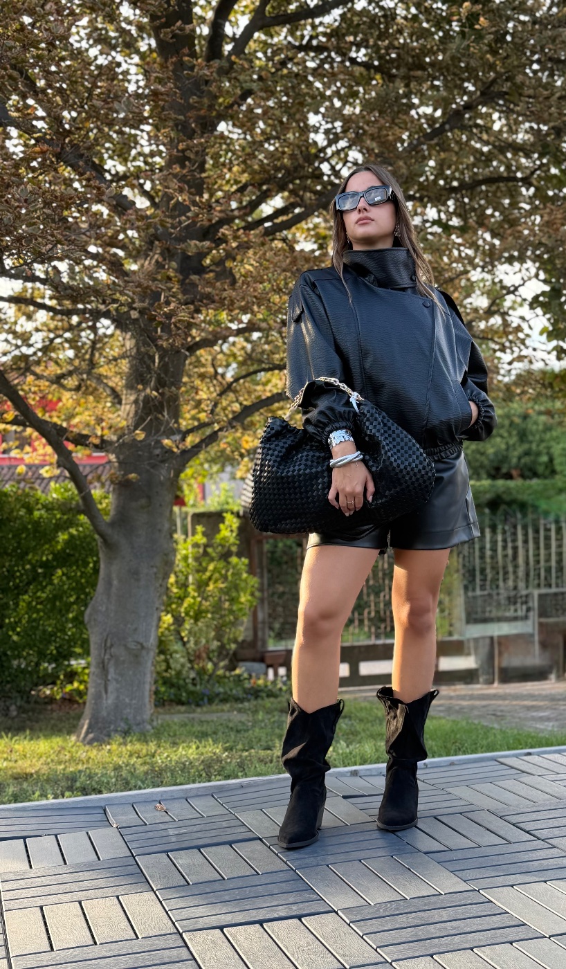 Bomber ecopelle Oversize