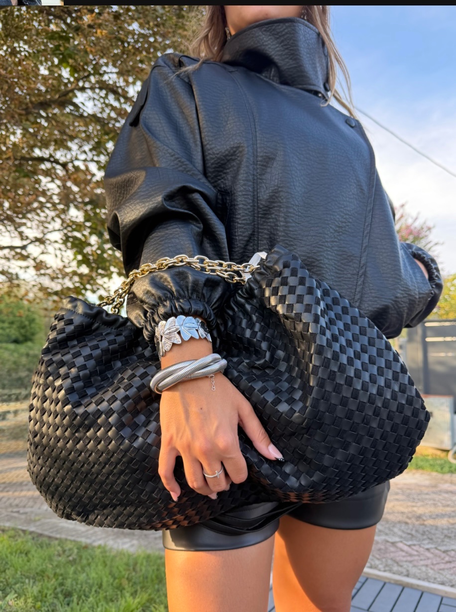 Borsa intrecciata grande