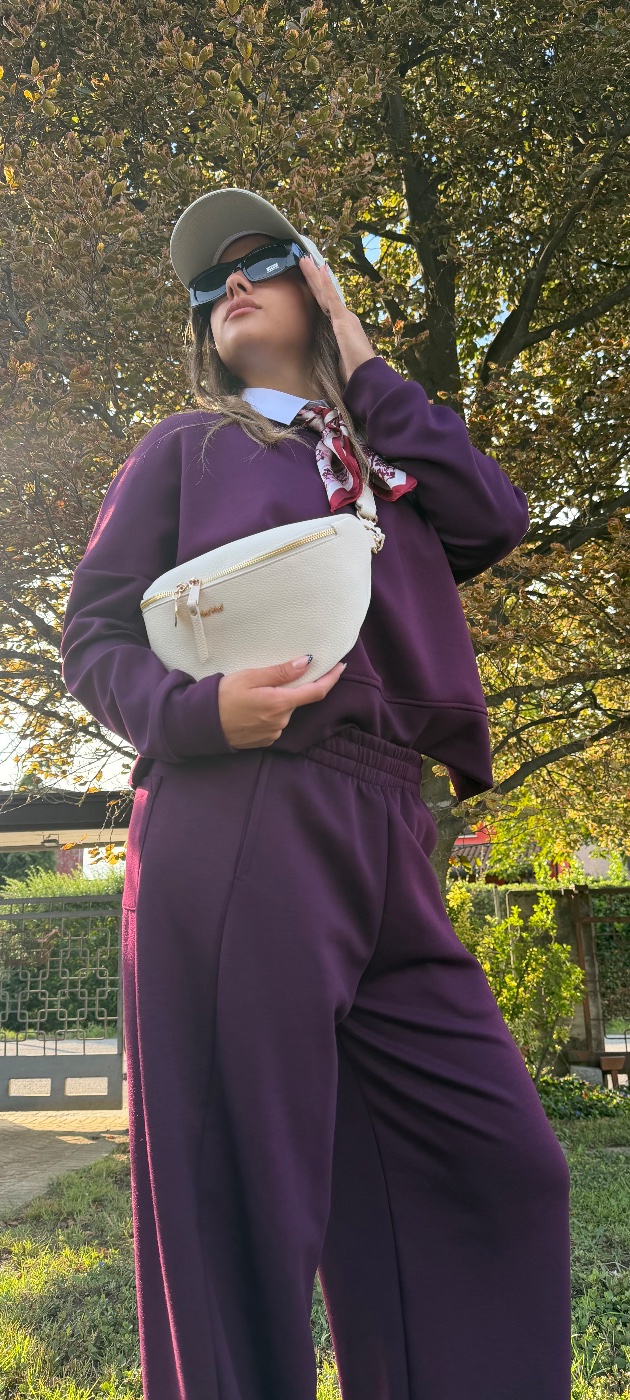 Anteprima 3 di Coordinato girocollo bordeaux